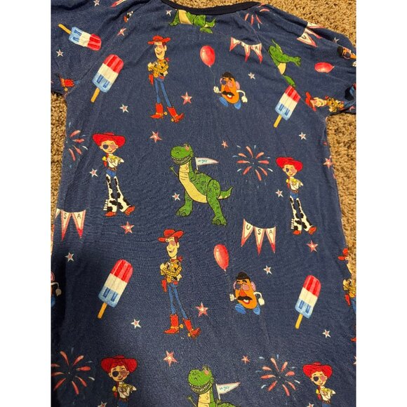 Toy Story Toddler Romper 2T Wild Ren 4th of July Blue Bamboo Short Sleeve Zipper - Picture 7 of 7
